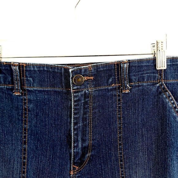 Gloria Vanderbilt Comfort Waist Blue Denim Capri Jeans Mid Rise Size 10 Missy 32 - Picture 7 of 8